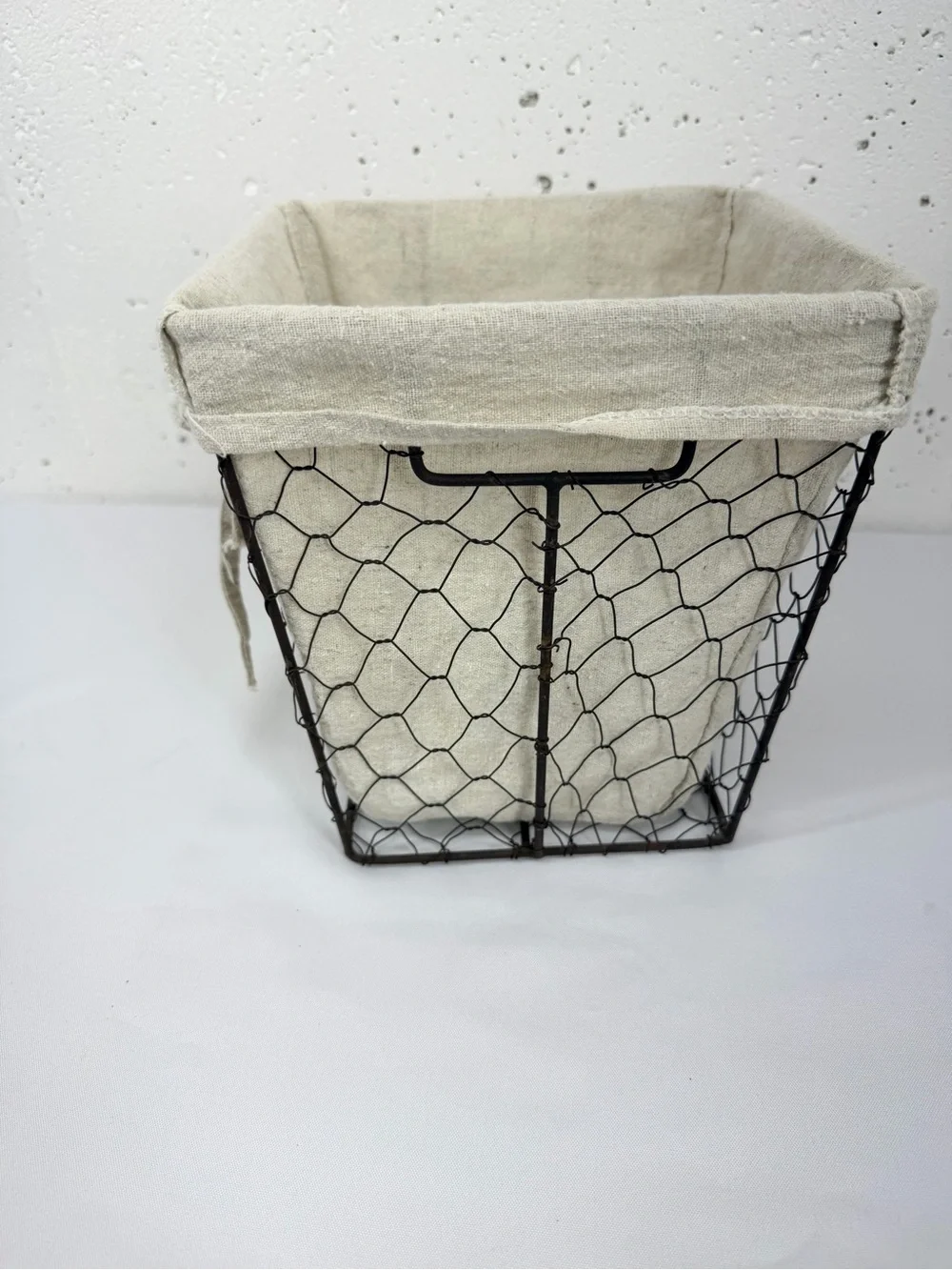 Unbranded Rustic Chicken Wire Waste Paper Trash Basket